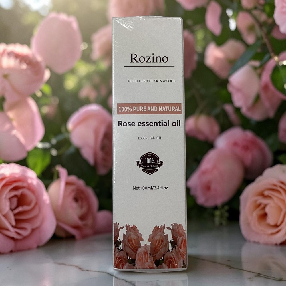 Rozino 100% Pure Natural Rose Essential Oil 100ml 3.4fl.oz Moisturizing New